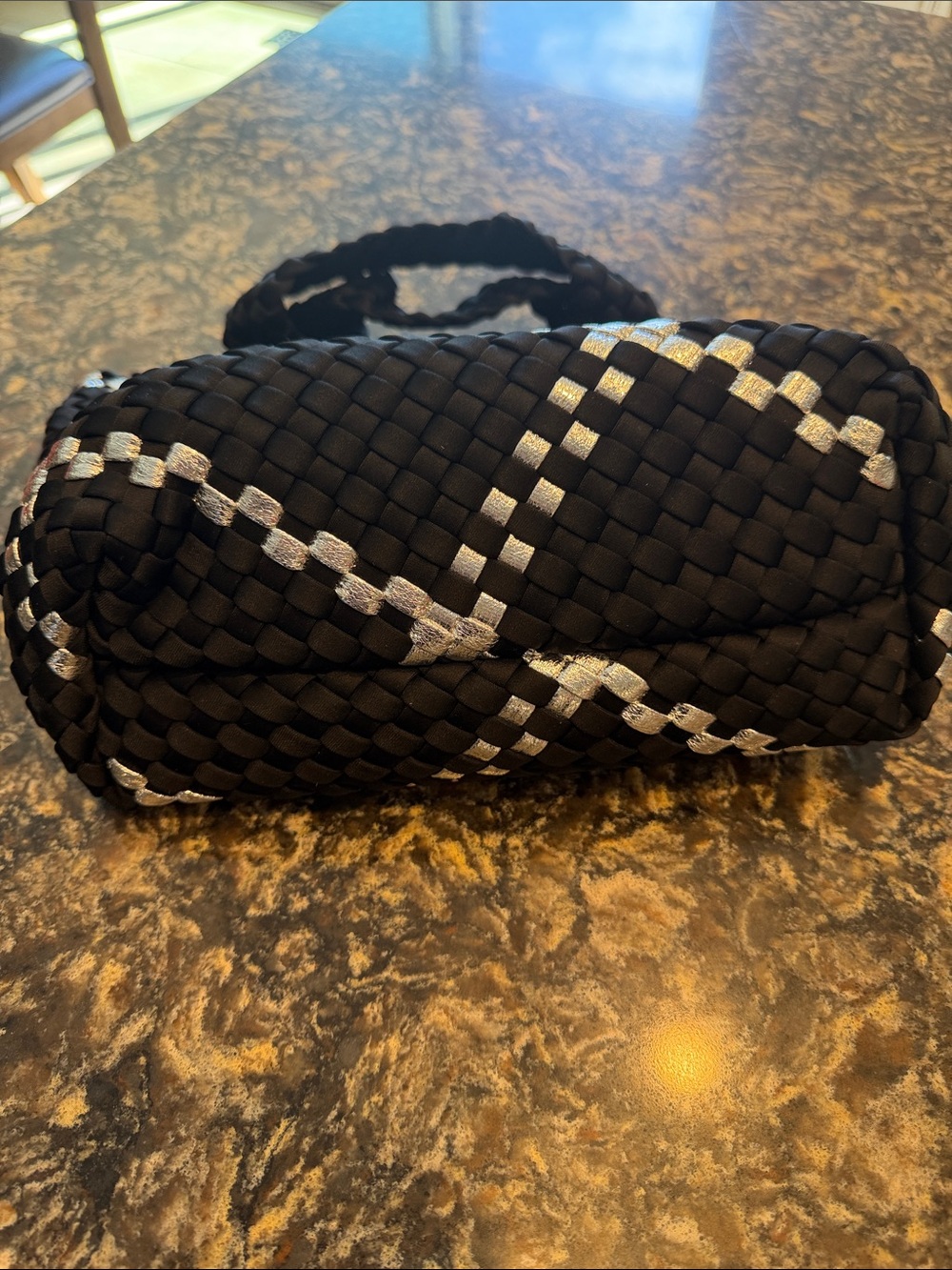 Haute Shore Woven Black Tote & Pouch with Silver Accent - Picture 6 of 6